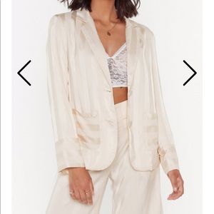 Nasty Gal Silky blazer